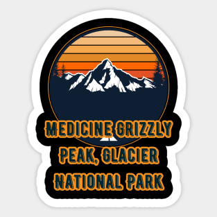 Medicine Grizzly Peak, Glacier National Park Sticker